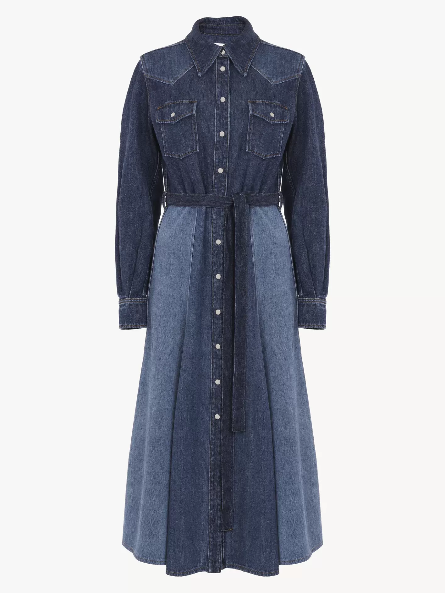 Best Sale Chloé Belted Midi Shirt Dress