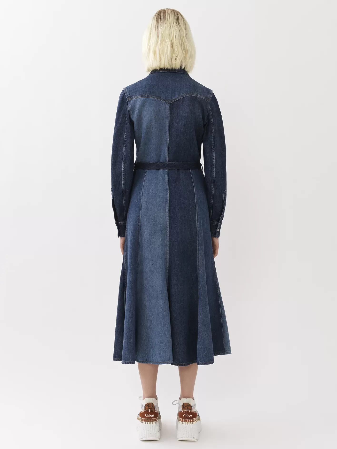 Best Sale Chloé Belted Midi Shirt Dress