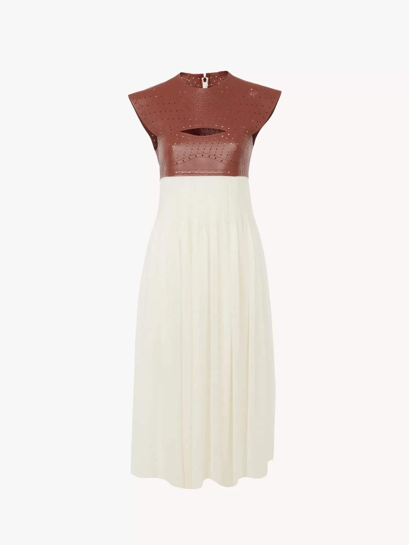 Discount Chloé Bi-Material Midi Dress