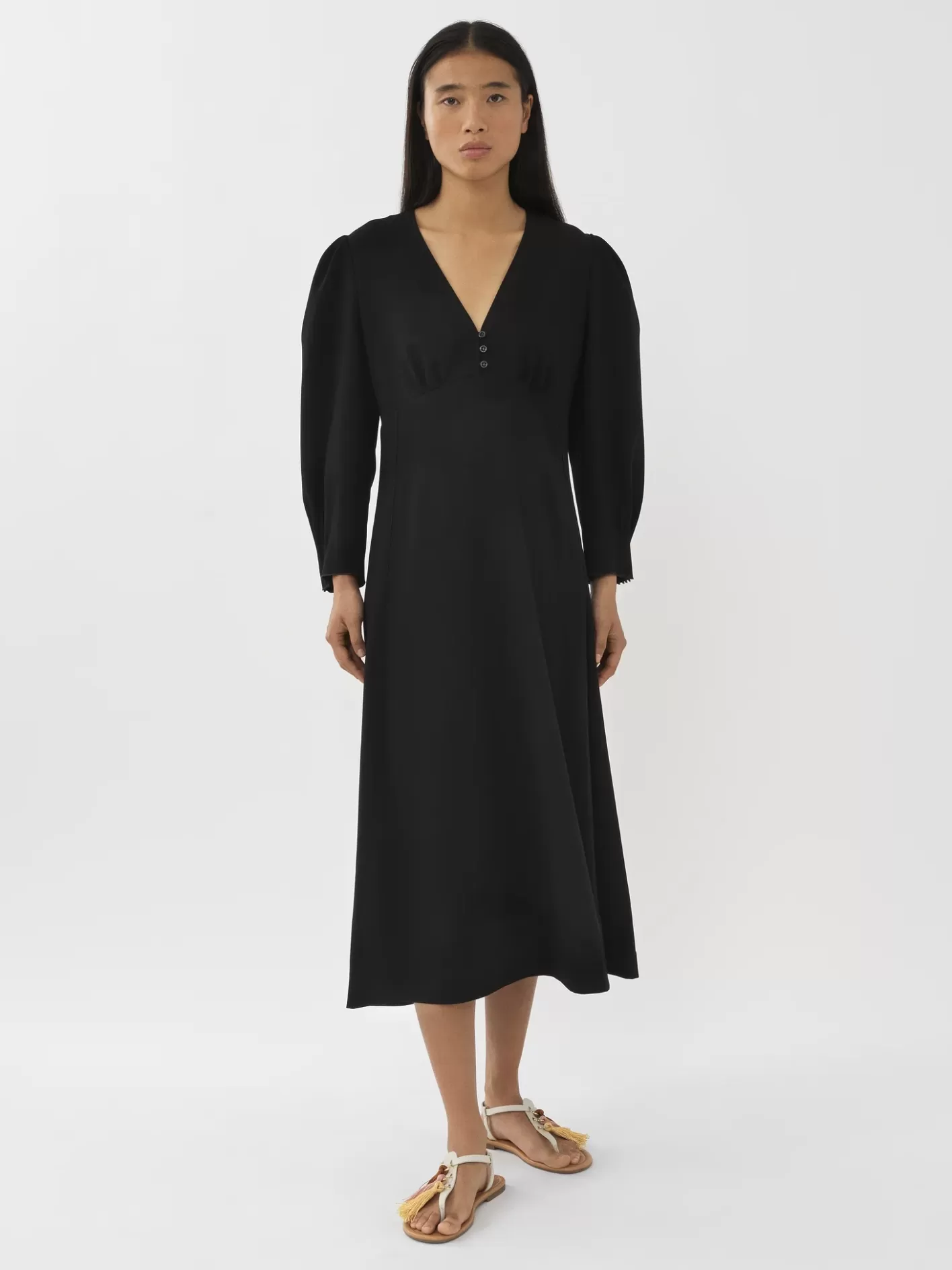 Online Chloé Button-Down Midi Dress