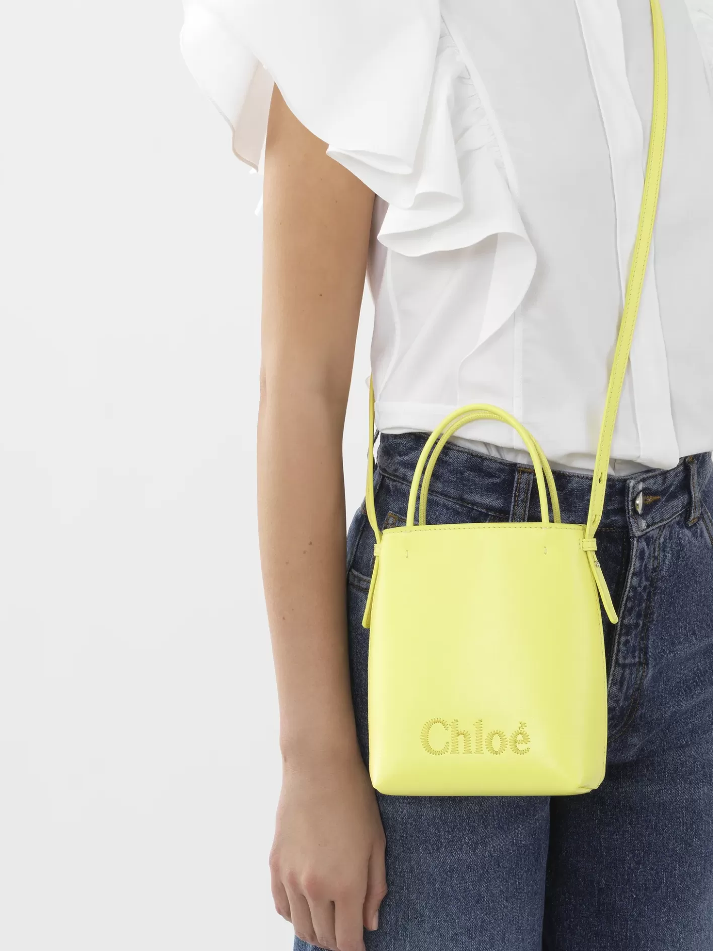 Shop Chloé Chloe Sense Micro Tote Bag