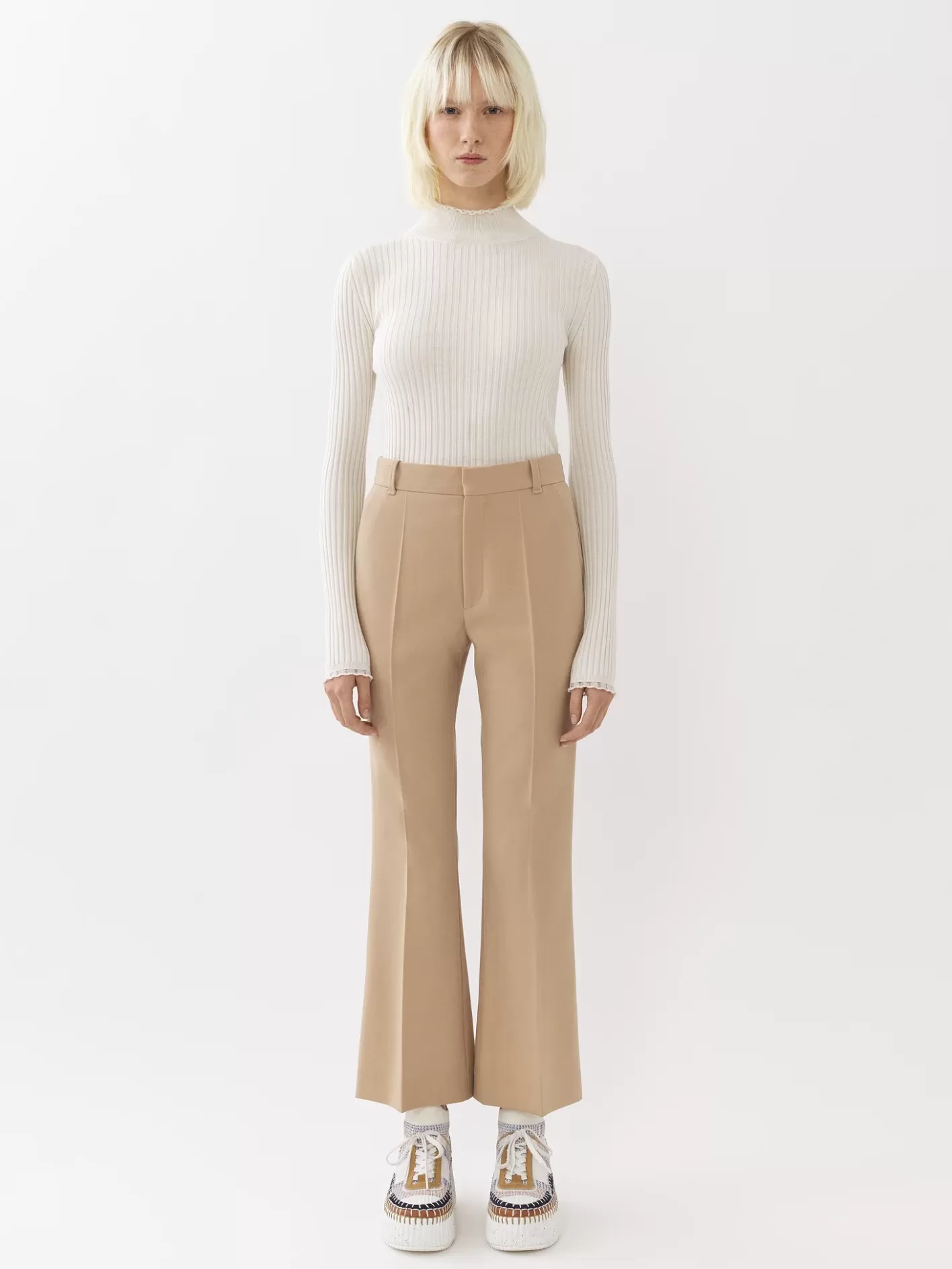 Discount Chloé Cropped Bootcut Trousers