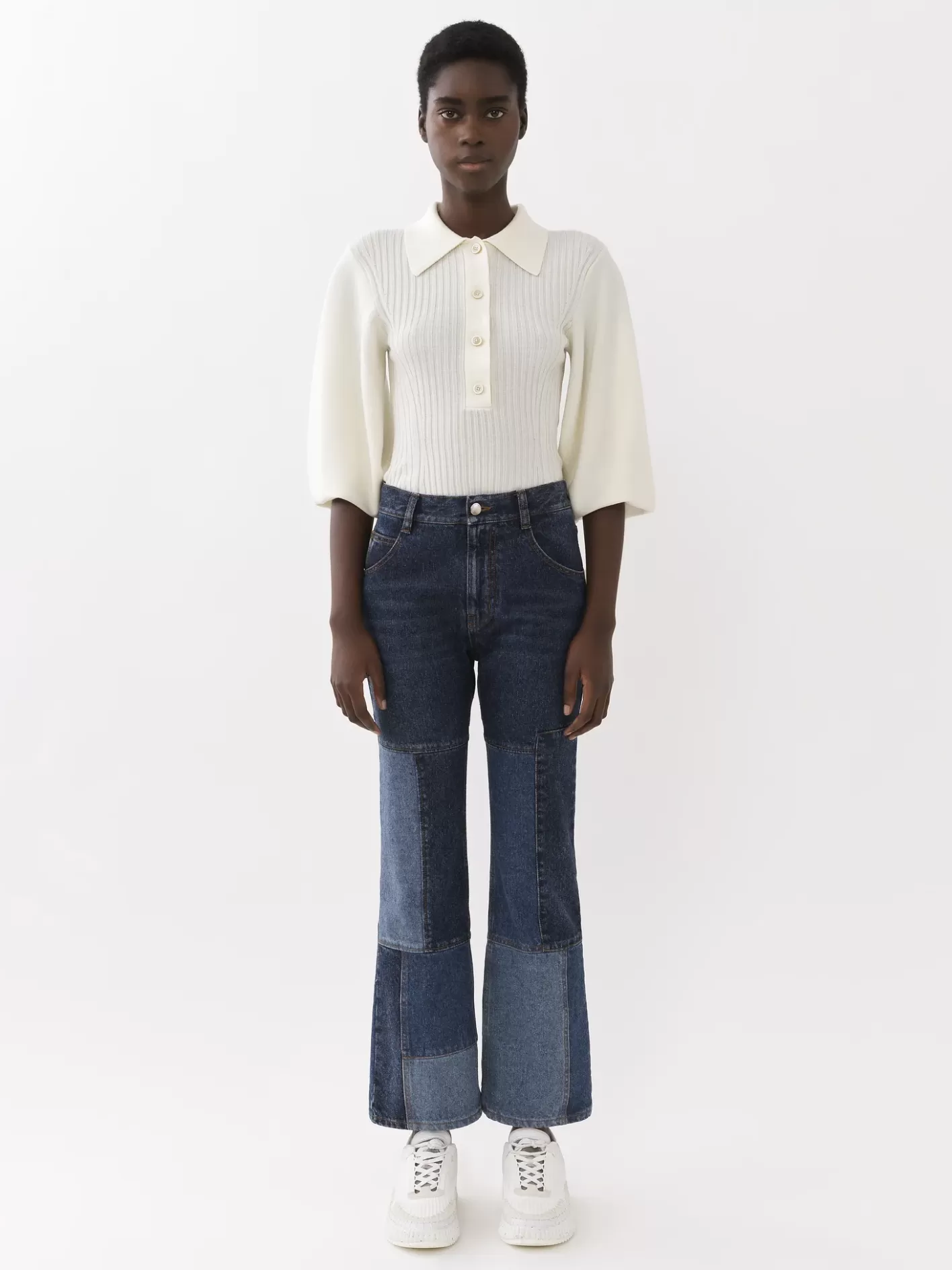 Shop Chloé Cropped Flared Jeans