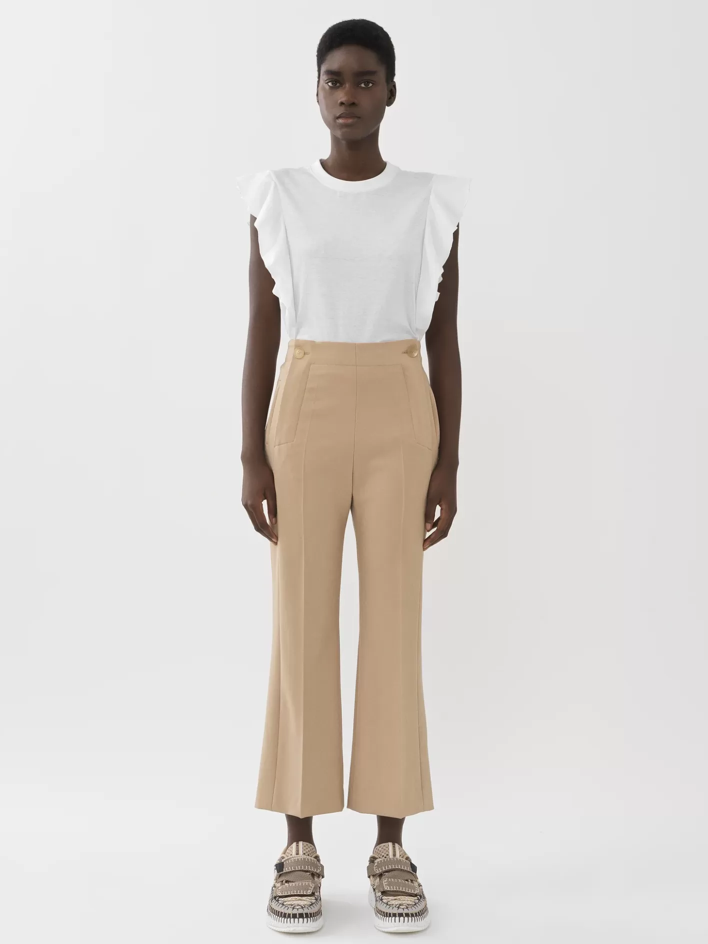 Best Sale Chloé Cropped Sailor Trousers