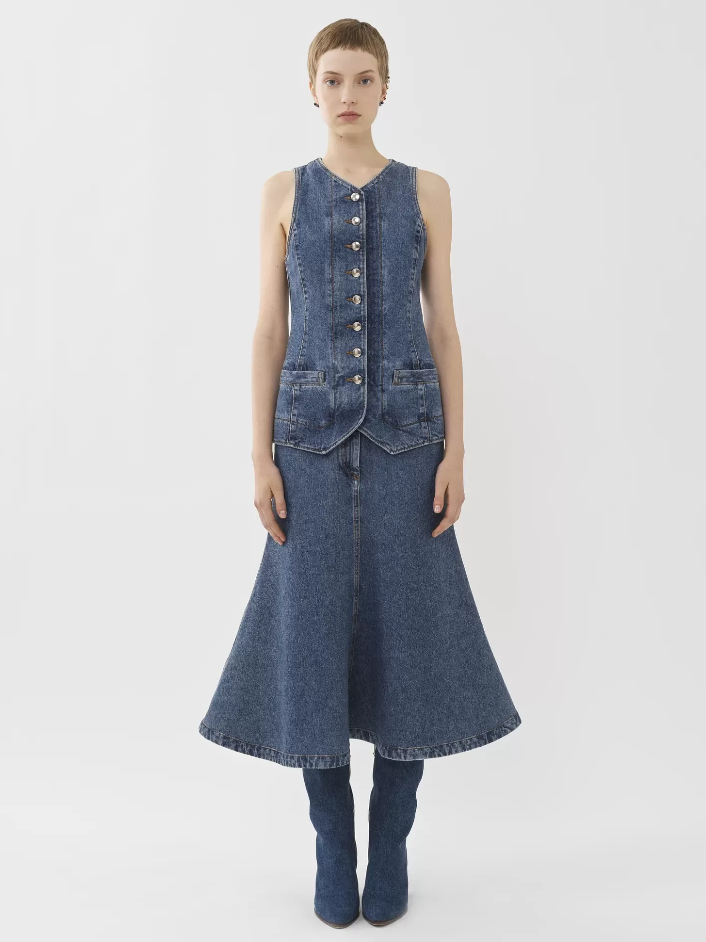 Discount Chloé Denim Mid-Length Dress