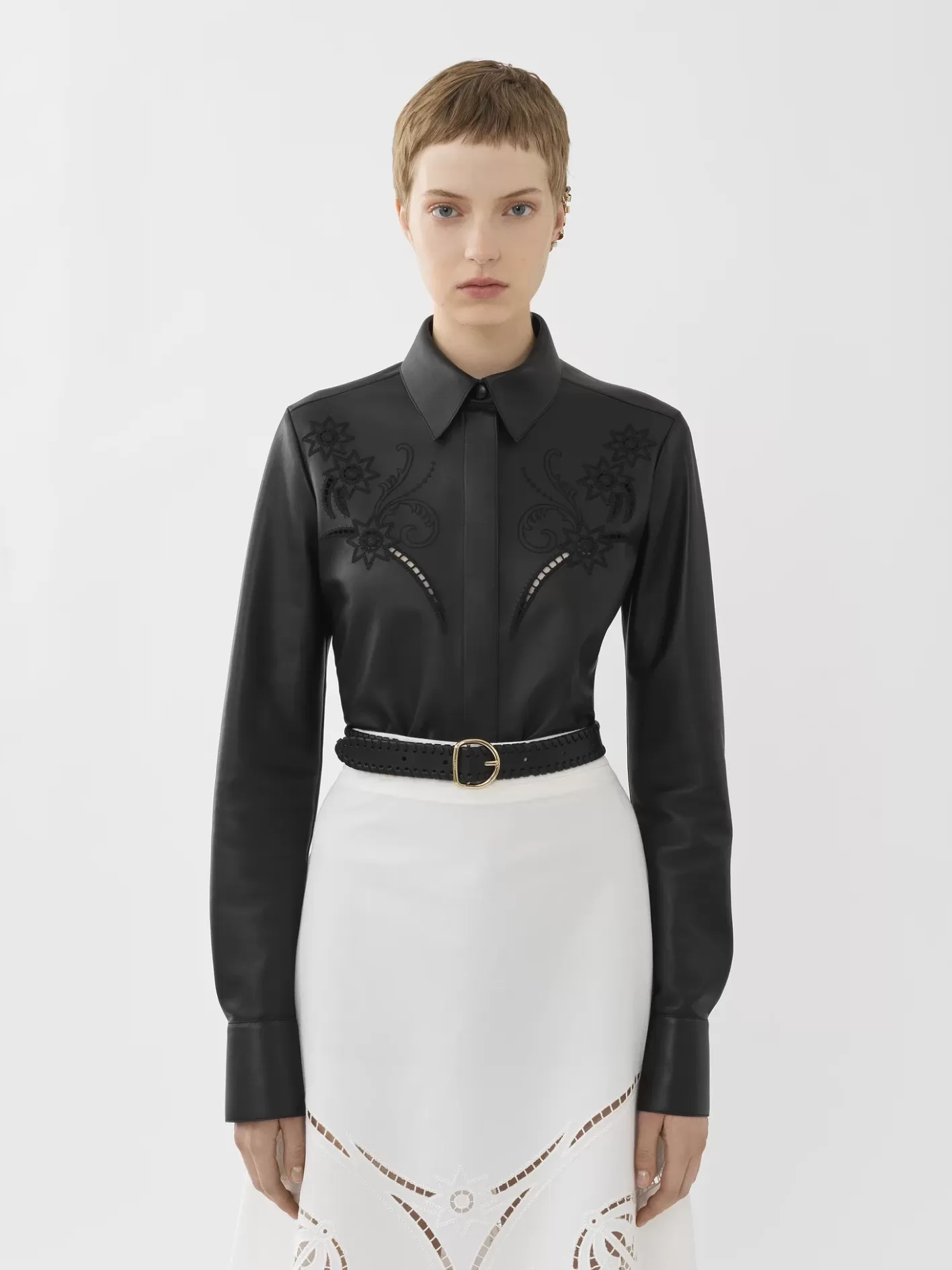 Cheap Chloé Embroidered Classic Shirt