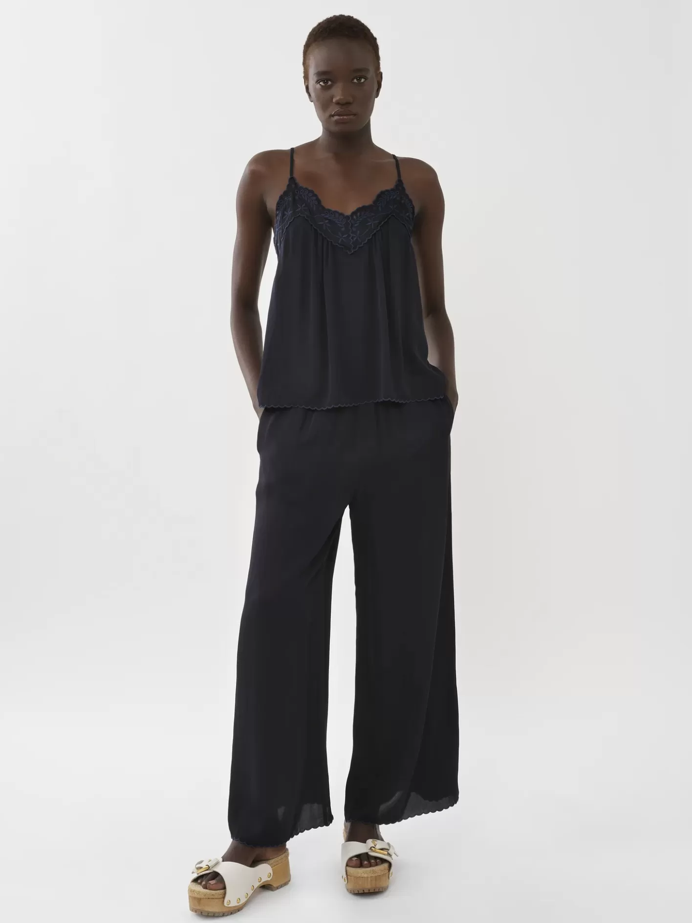 Clearance Chloé Embroidered Culotte Pants