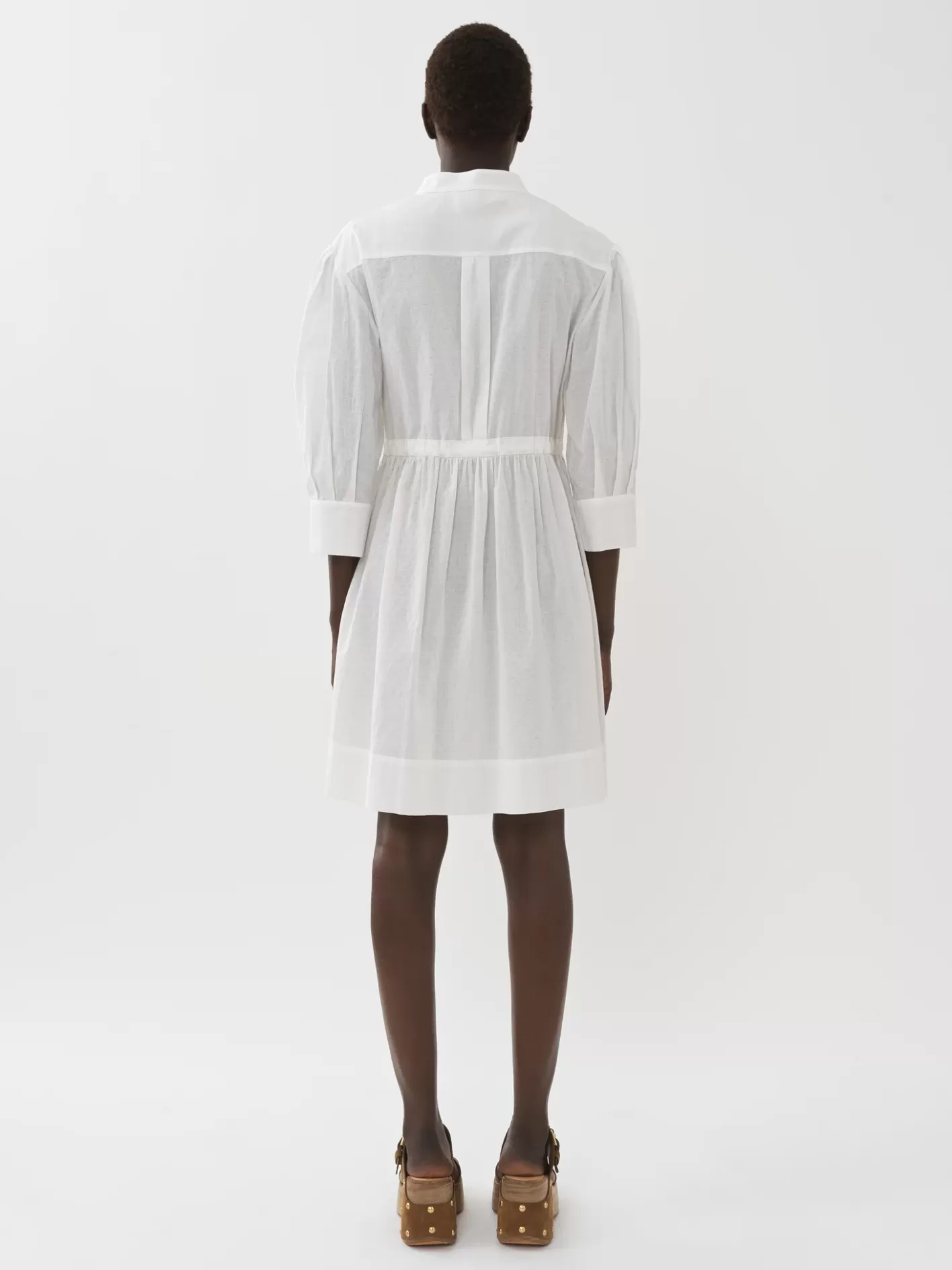 Sale Chloé Embroidered Shirt Dress