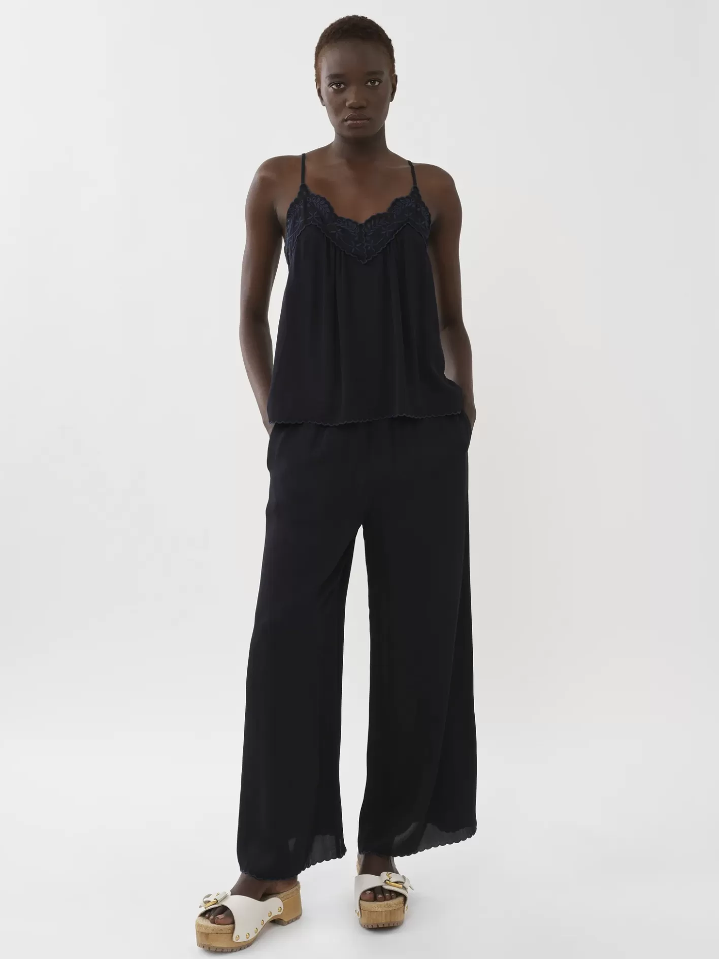 Store Chloé Embroidered Slip Top