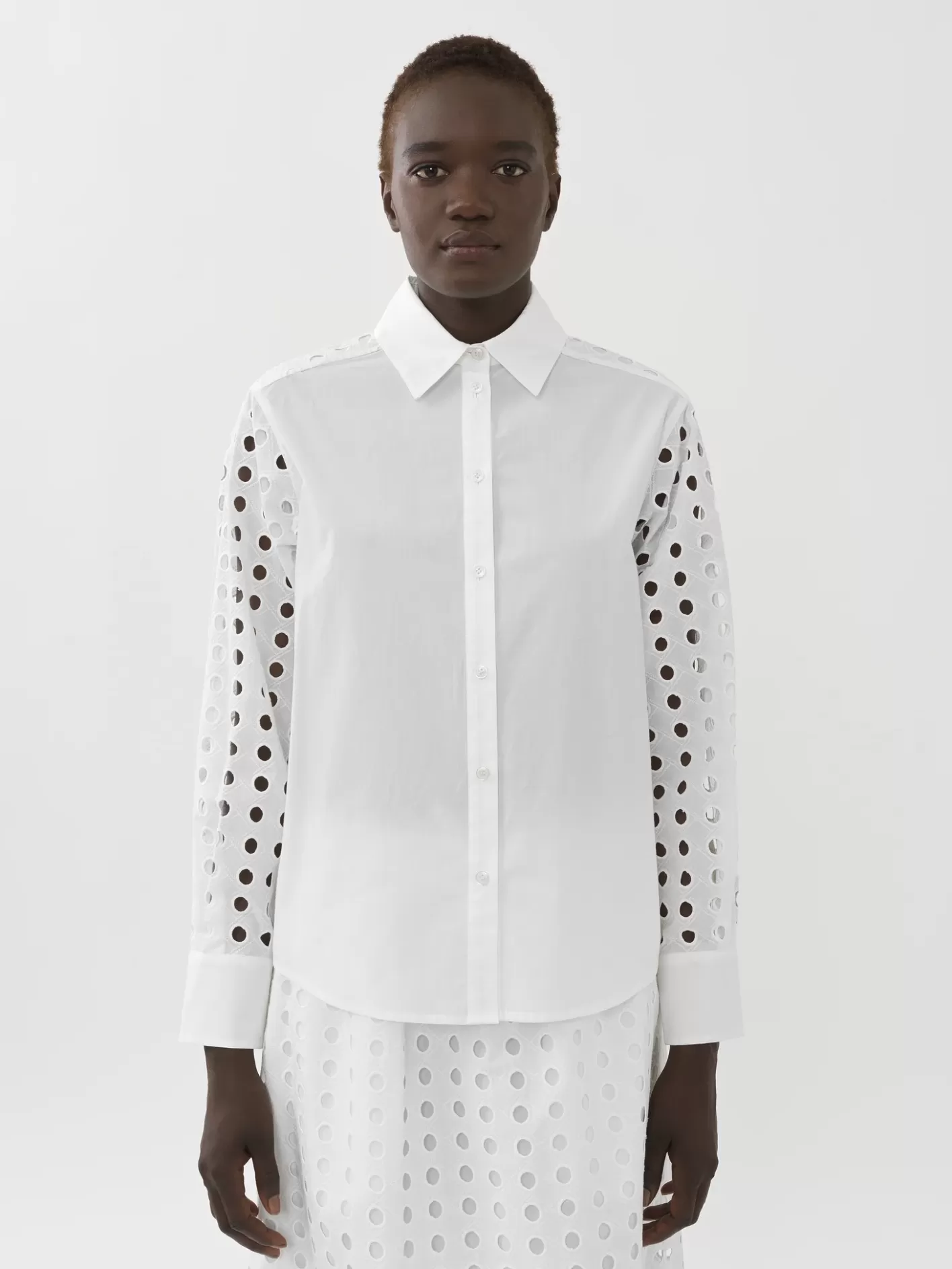 Fashion Chloé Eyelet Embroidered Shirt