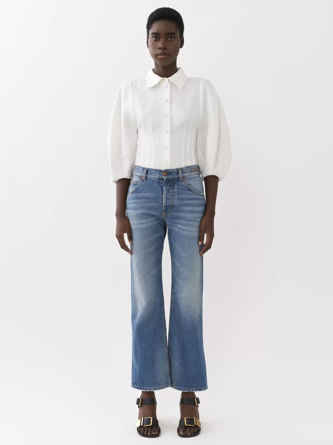 Hot Chloé Fuego Cropped Bootcut Jeans