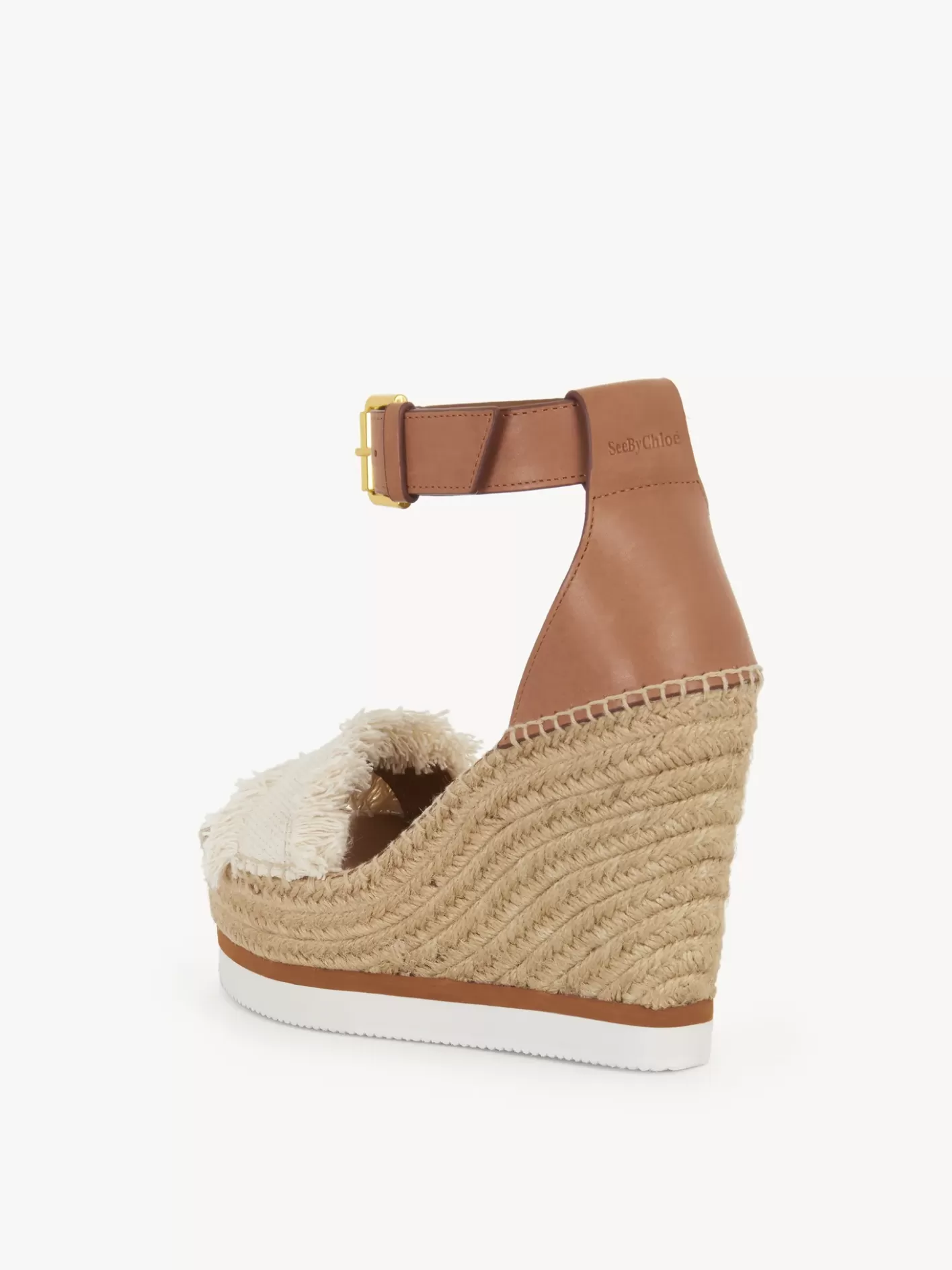 Store Chloé Glyn Fringed Espadrille Wedge