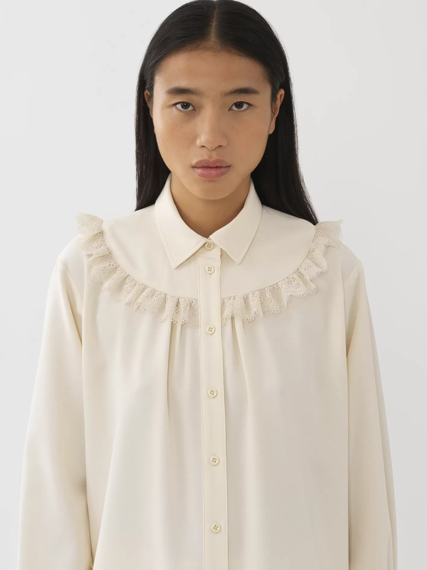 Fashion Chloé Lace Trimmed Shirt