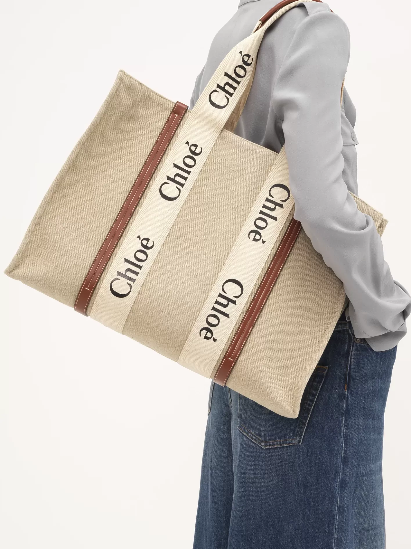 Clearance Chloé Large Woody Tote Bag