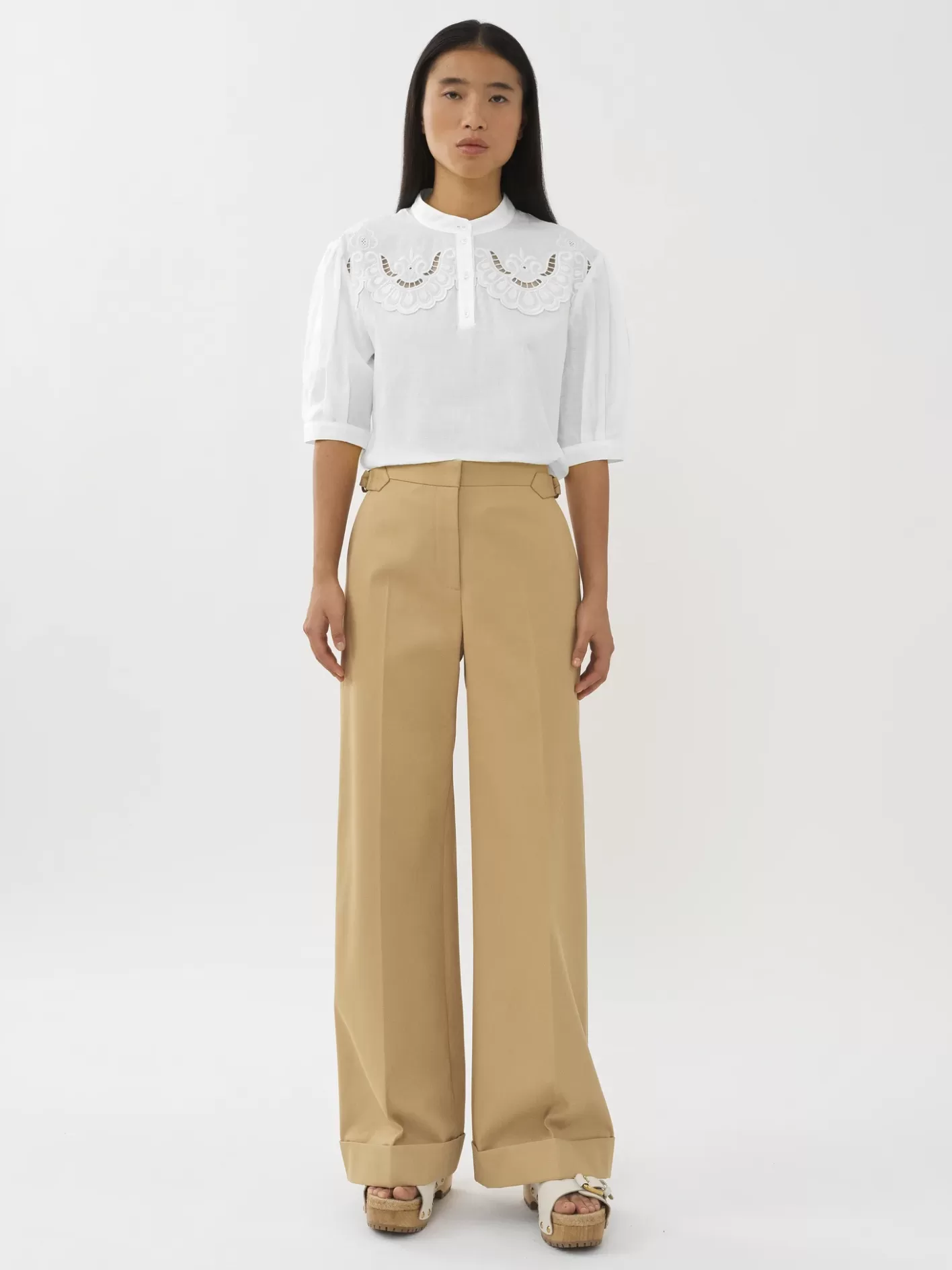 Shop Chloé Mao Collar Top