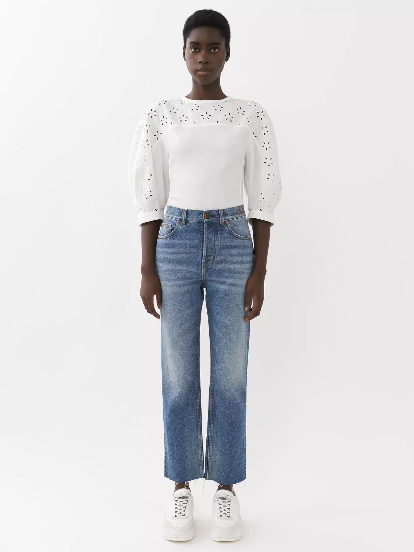 Shop Chloé Masaya Cropped Straight Jeans