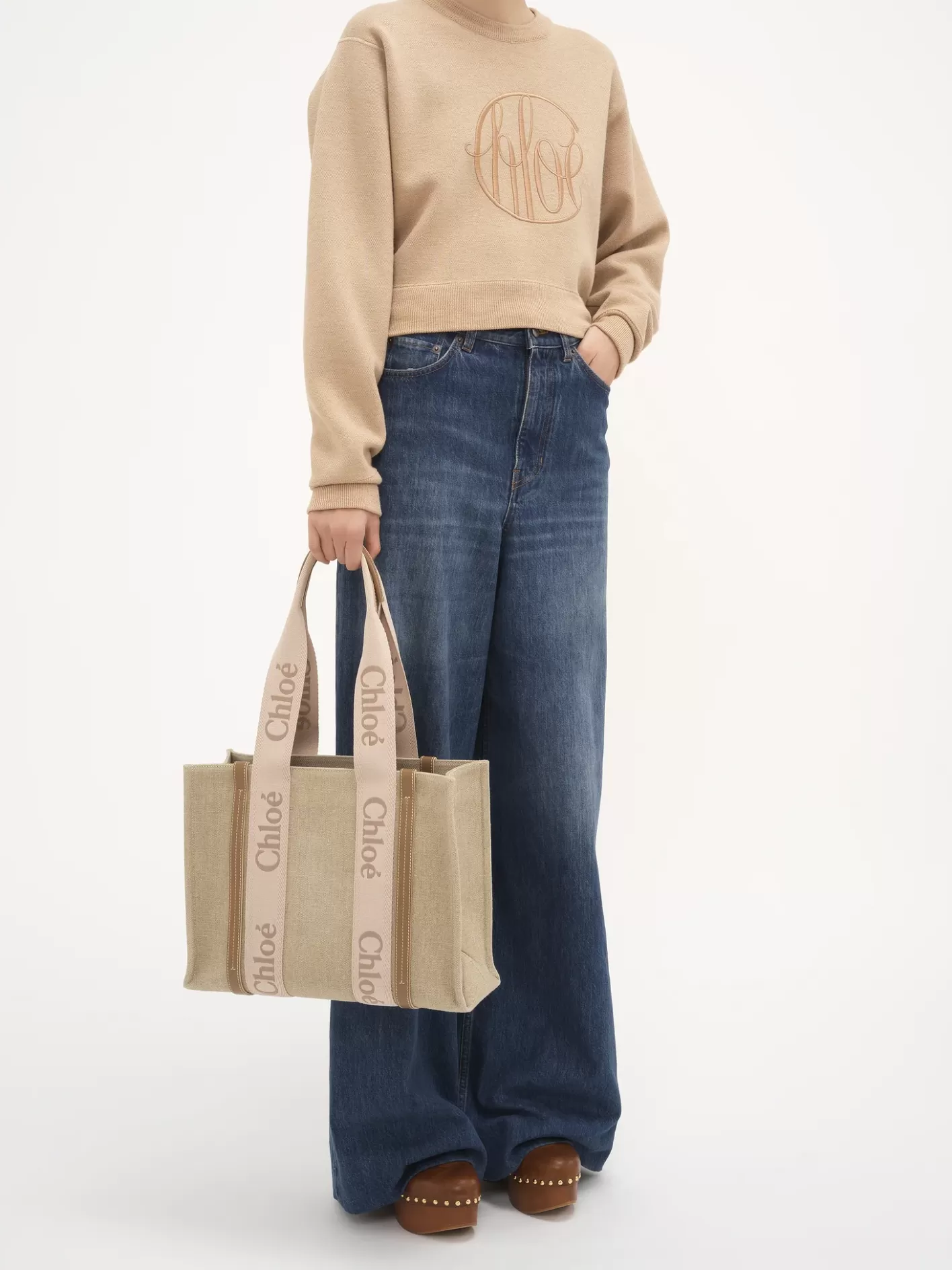 Fashion Chloé Medium Woody Tote Bag