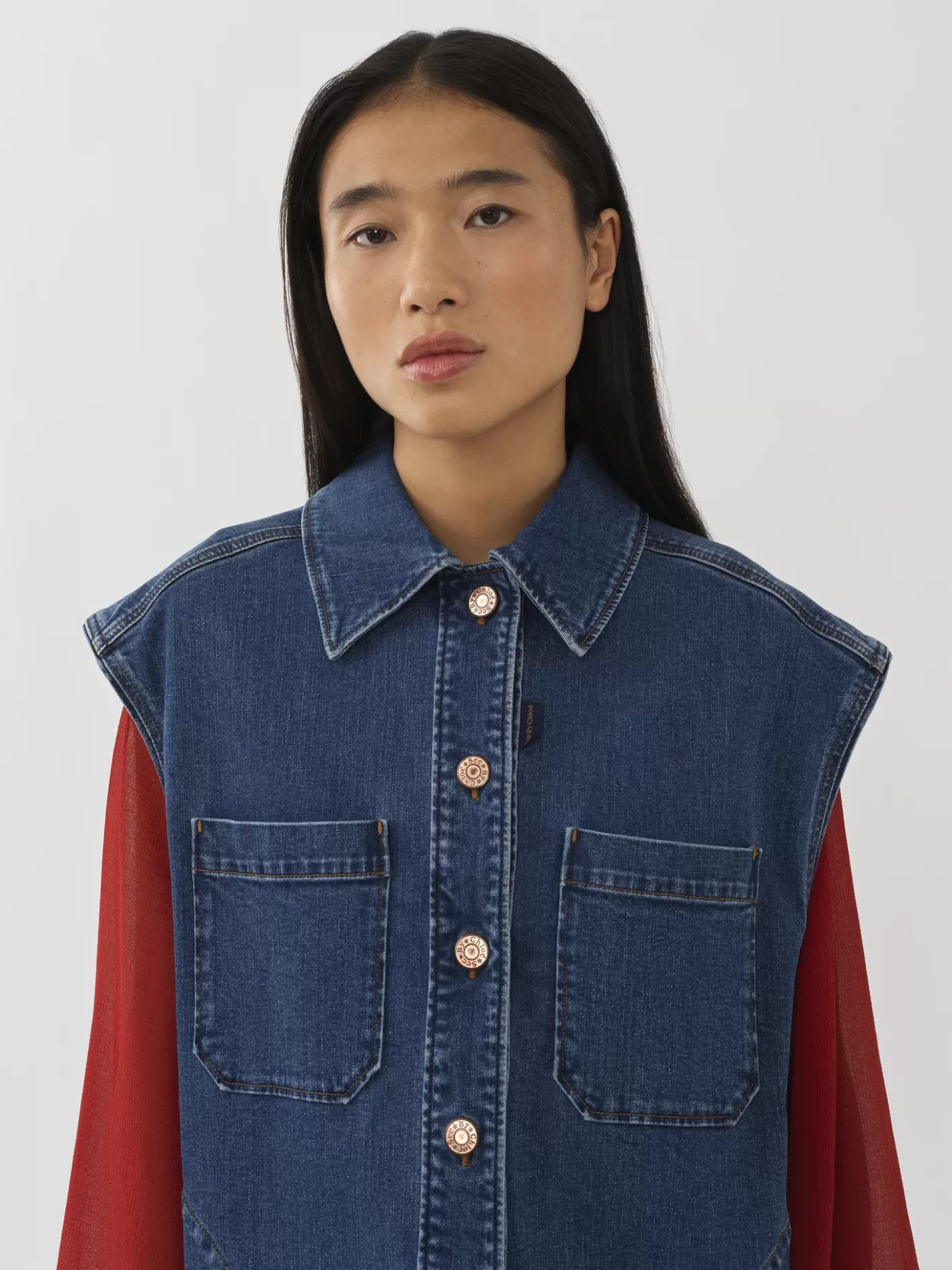 Discount Chloé Oversized Denim Vest