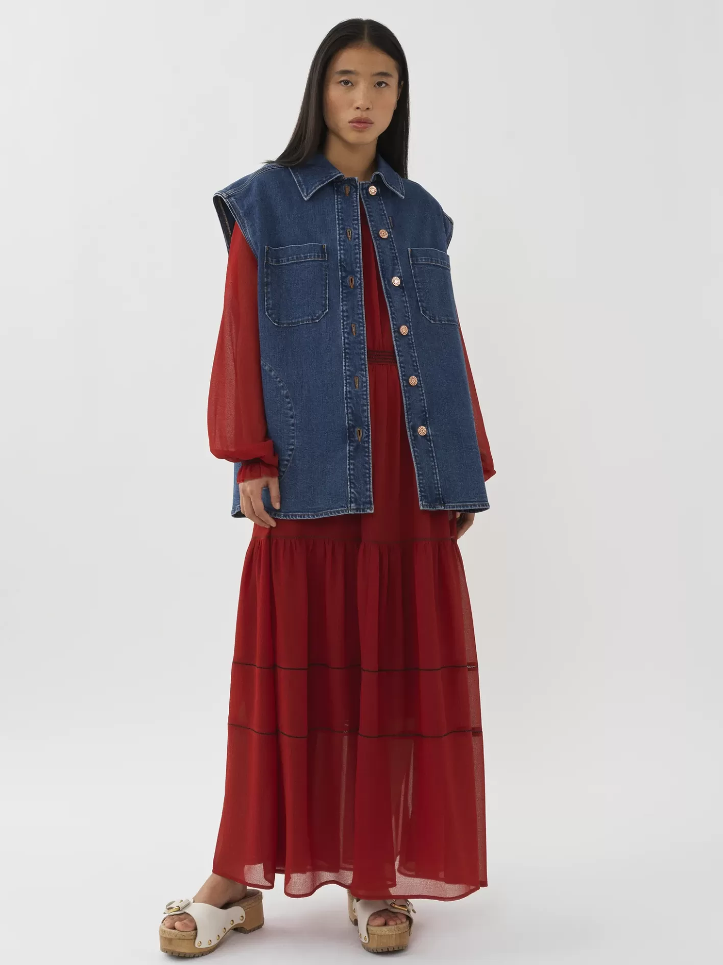 Discount Chloé Oversized Denim Vest