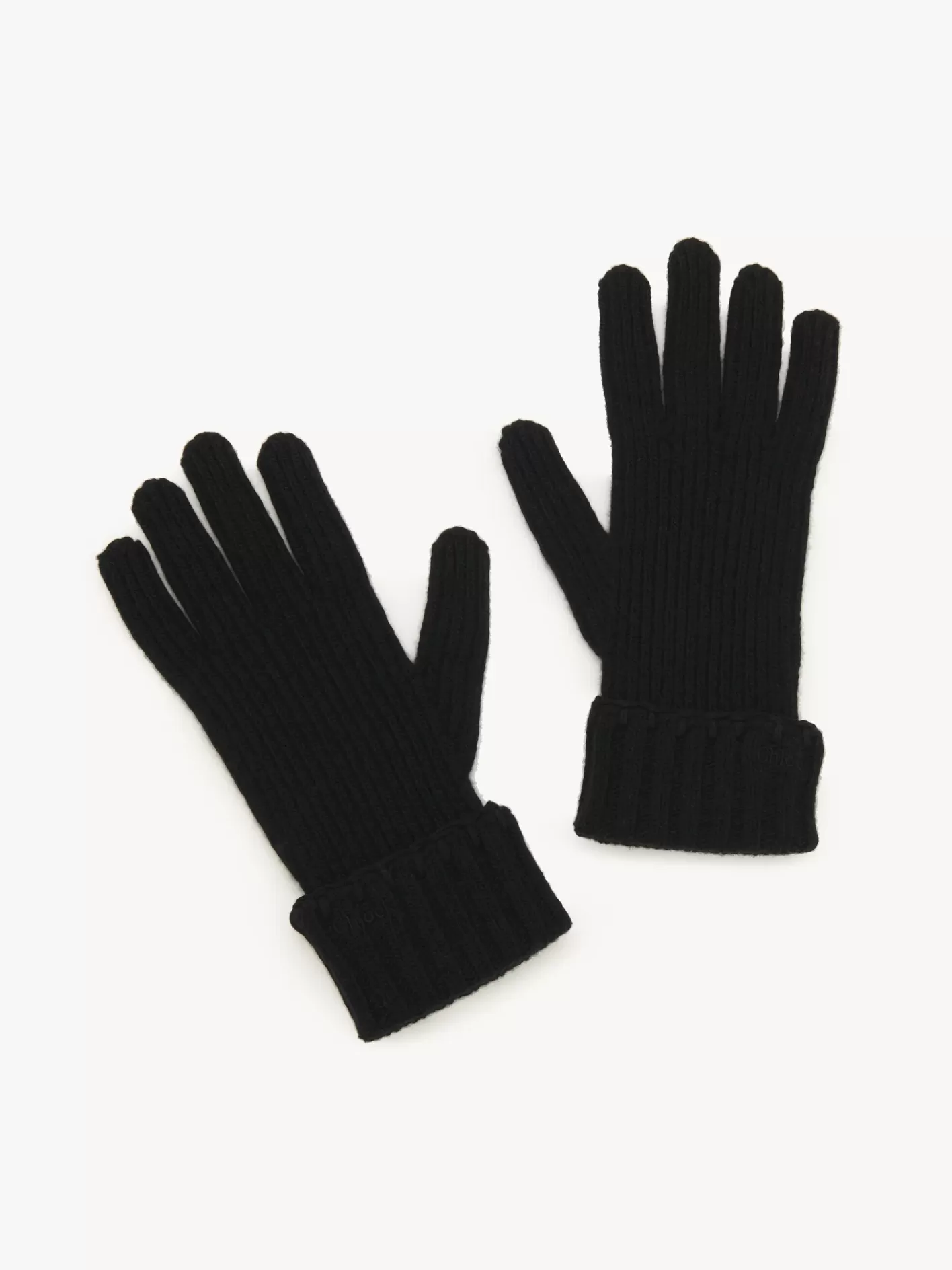 Fashion Chloé Ribbed Knit Gloves