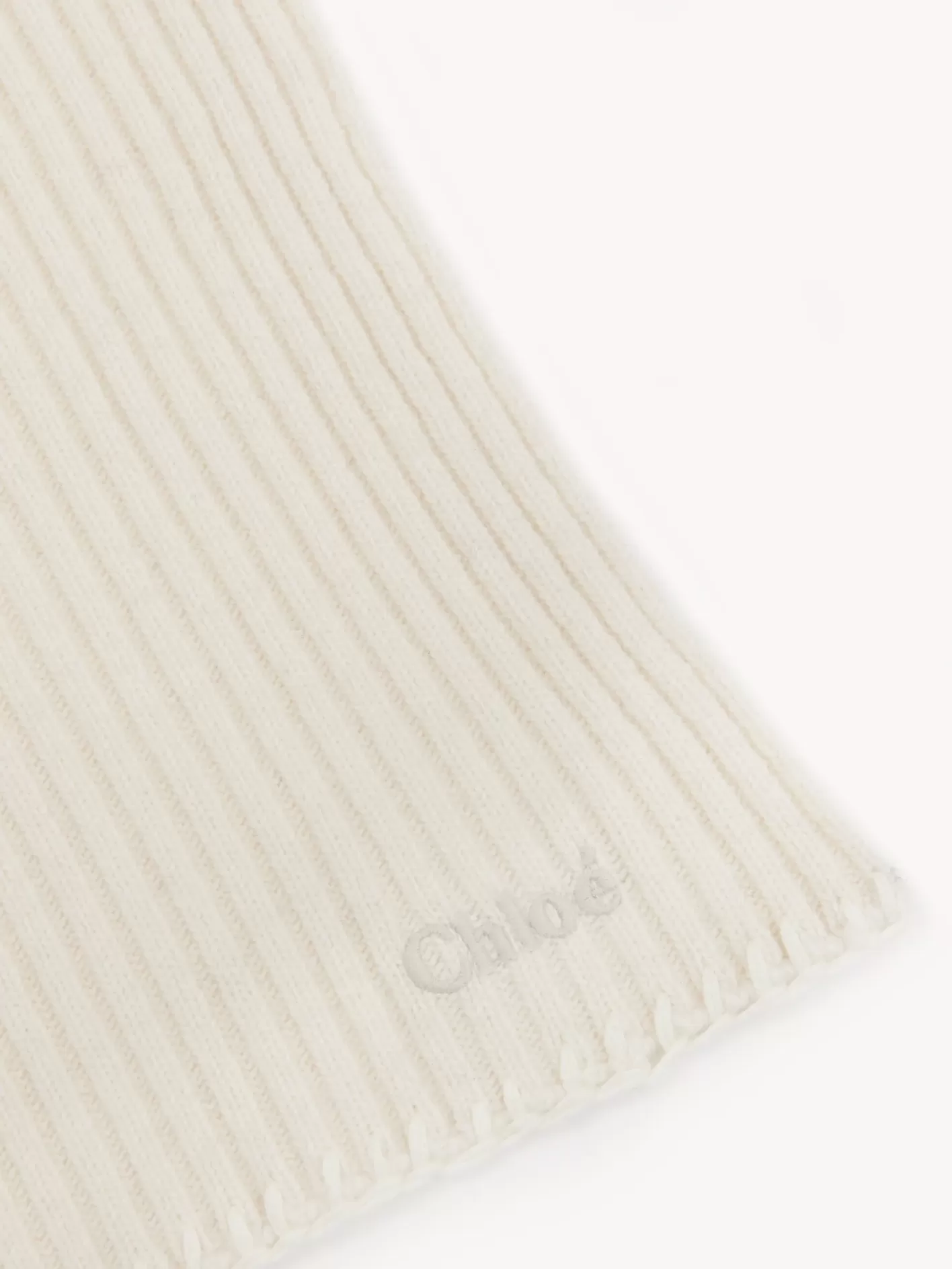 Fashion Chloé Ribbed Knit Scarf