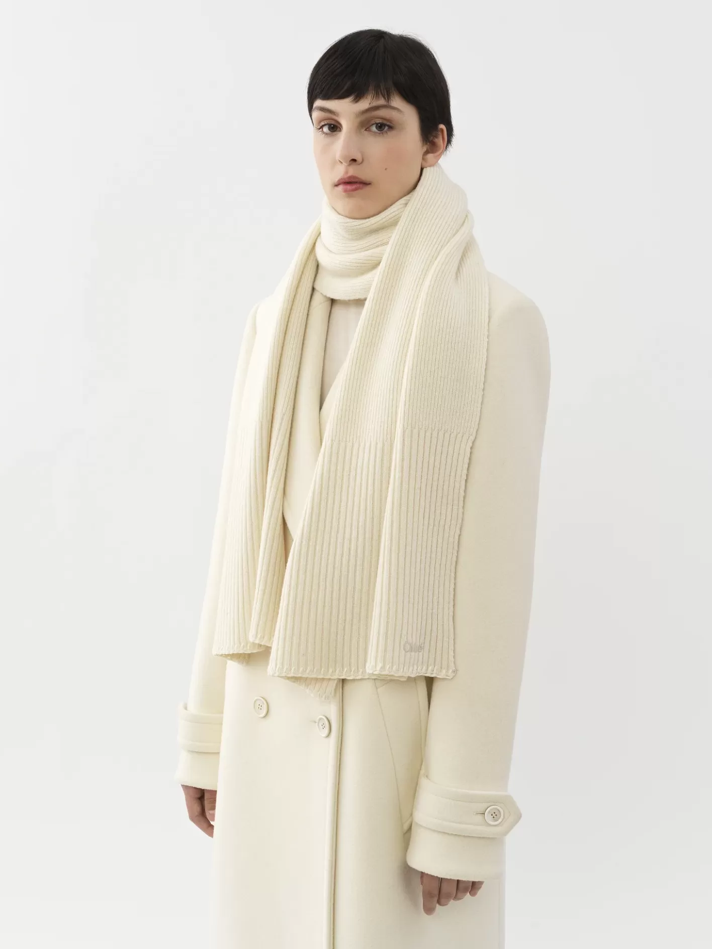 Fashion Chloé Ribbed Knit Scarf