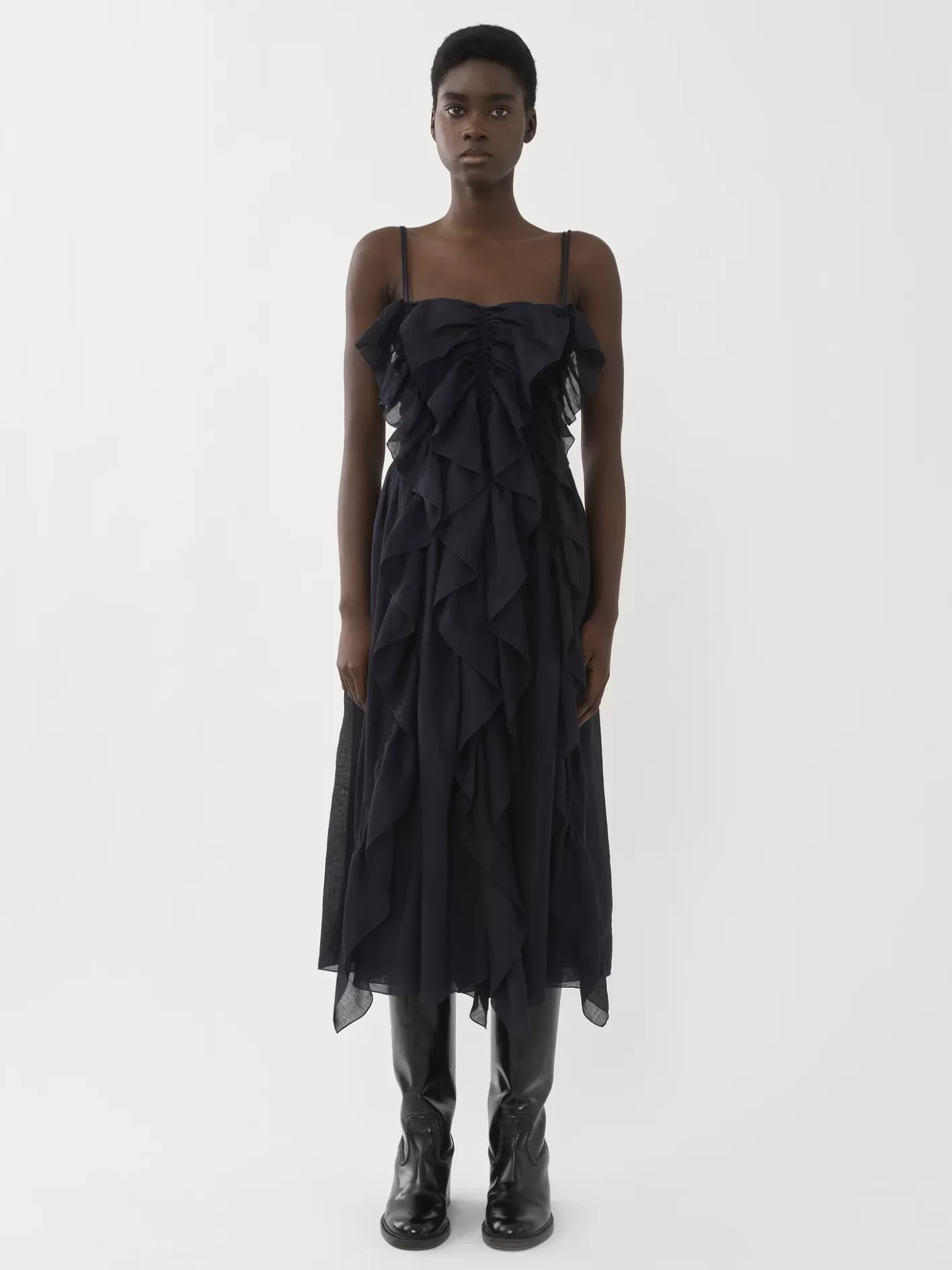 Sale Chloé Ruffled Mid-Length Dress