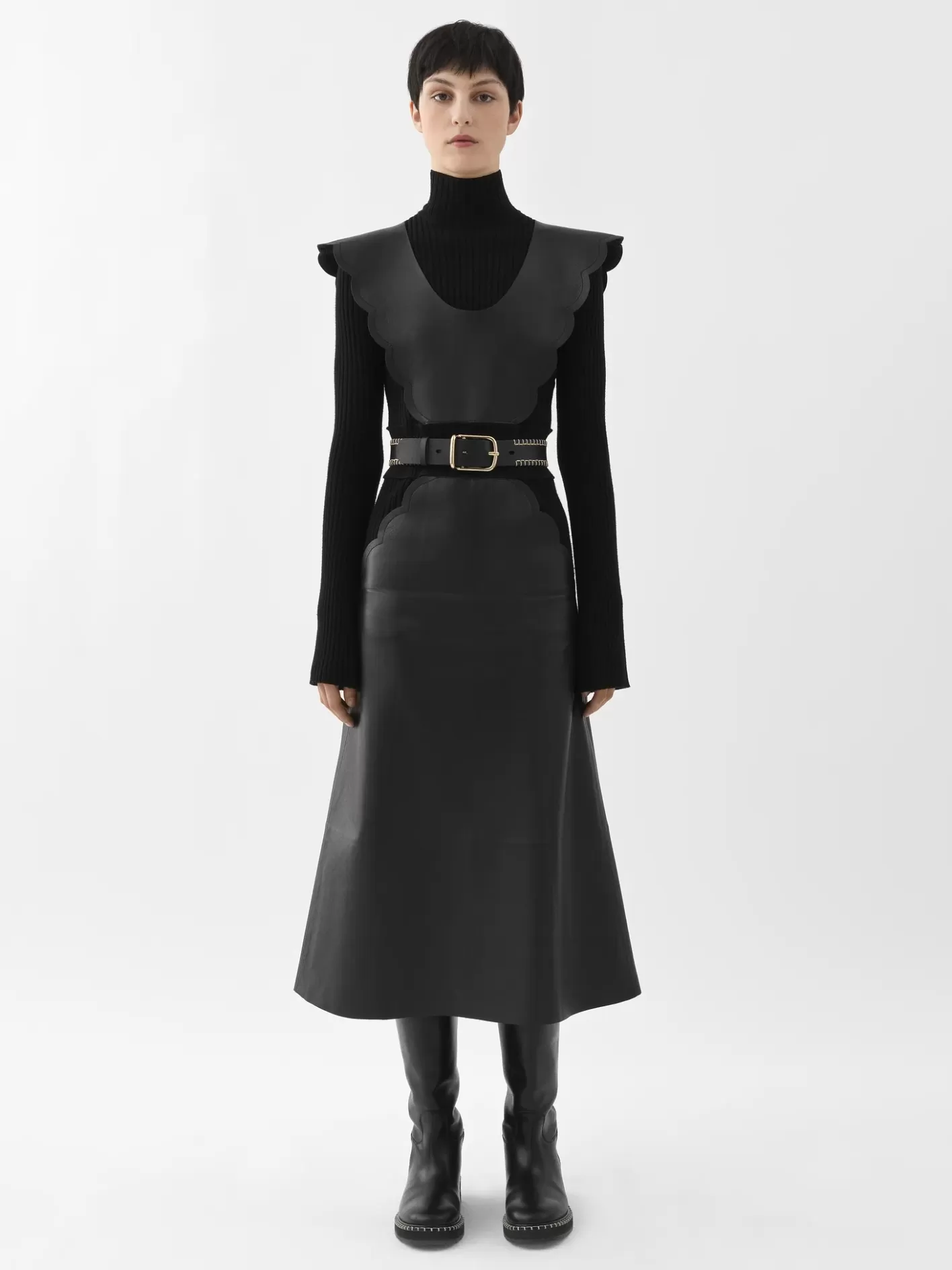 New Chloé Scalloped Midi Dress