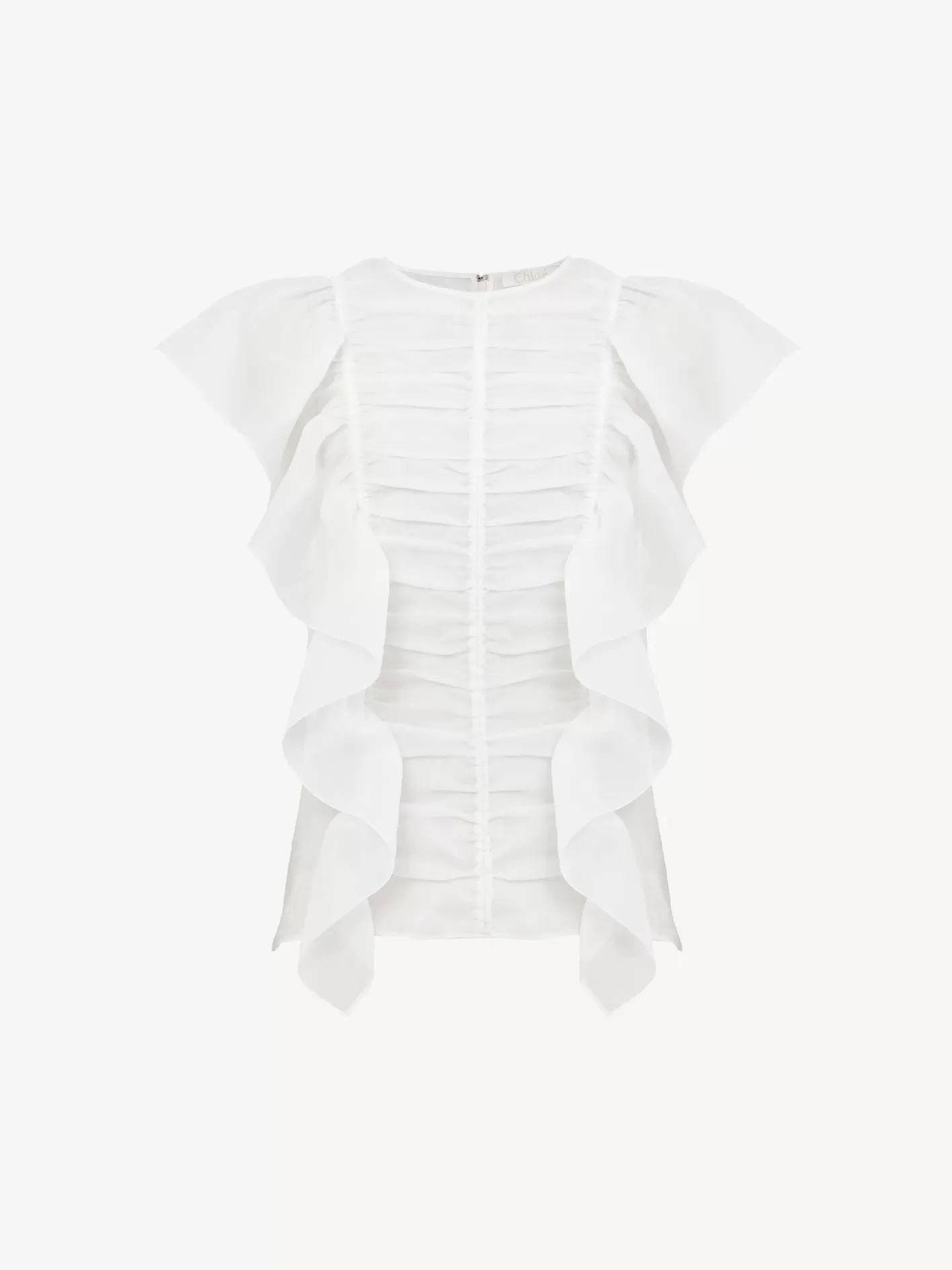 Shop Chloé Sleeveless Ruffle Top