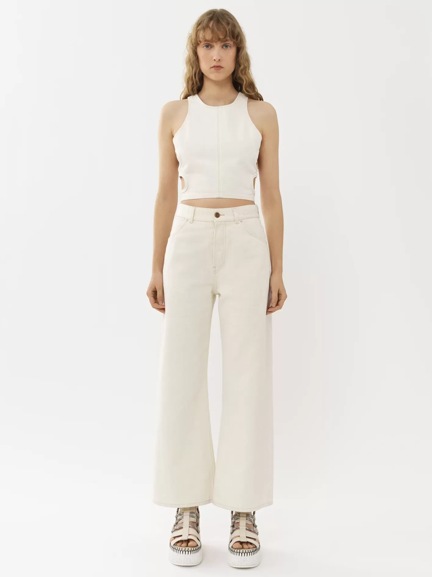 Discount Chloé Stromboli Wide Cropped Jeans