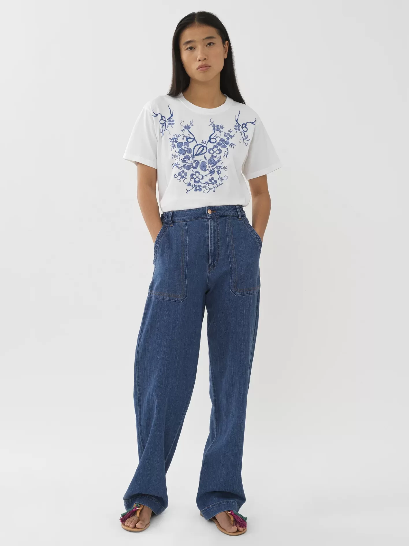 Best Sale Chloé Wide Denim Pants