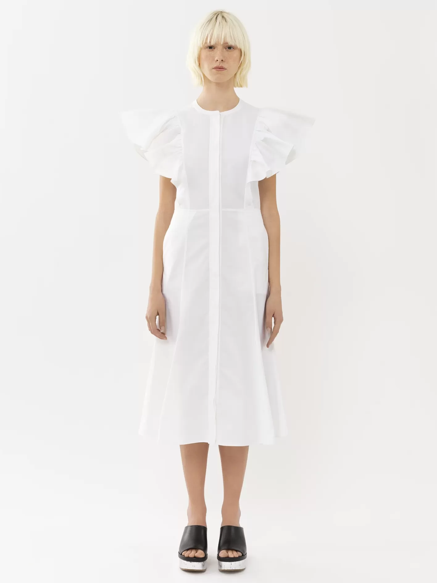 Fashion Chloé Wing-Sleeve Shirt Dress